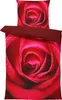 Rosen Bettwäsche 135x200 cm Rose amour rot bordeaux Wende Produktbild-Vorschau 1