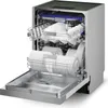 An open dishwasher filled with clean dishes. Produktbild-Vorschau