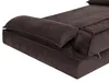 A close-up view of a brown dog bed or sofa. Podgląd zdjęcia produktu