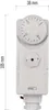 A white analog thermostat with a dial and markings indicating temperature settings. Podgląd zdjęcia produktu
