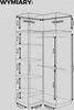 Krudox BAL Eckschrank Weiß 108,5x200x57,5 cm Kleiderschrank Produktbild-Vorschau 4