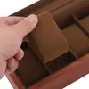 6 Zellen Uhrenbox Gitter aus Holz und Samtstoff Vintage Produktbild-Vorschau 5