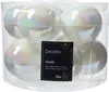 Weihnachtskugeln Glas 6cm x 10 Stück - Weiß Irisierend Produktbild-Vorschau 2
