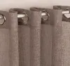 Ösengardine Netzstruktur gestreift taupe 140x245cm Produktbild-Vorschau 1