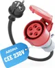 Adaptateur ABSINA : fiche Schuko vers prise CEE 16 A - Voir les images du produit 1