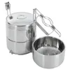 Contenitore termico per alimenti in acciaio inox con tre Anteprima dell’immagine prodotto 4