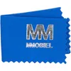 A blue ribbon with silver text. Produktbild-Vorschau