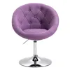 A purple upholstered chair with a silver adjustable base. Produktbild-Vorschau
