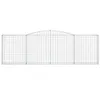 Gabionen mit Hochbogen 5 Stk. 400x30x120/140cm Verzinktes Produktbild-Vorschau 4