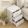 HOMCOM Nachttisch, Beistelltisch mit 3 Schubladen für Produktbild-Vorschau 4