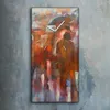 Leinwand Wanduhr Wandkunst Uhr Geräuschlos Kunstdruck 30x60 Produktbild-Vorschau 2