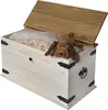 Truhen-Couchtisch 92 x 50 cm Pinienholz weiß honigfarben Produktbild-Vorschau 5