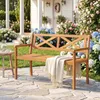 Banc de jardin COSTWAY en bois, banc en bois, banc 2 Voir les images du produit 8