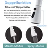 A diagram illustrating the dual function of a kitchen faucet spray head, showing two modes of water flow. Náhľad obrázku produktu