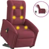 vidaXL Elektrischer Massagesessel mit Aufstehhilfe Weinrot Produktbild-Vorschau 8