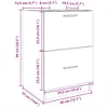 vidaXL Waschbeckenunterschrank Weiß 40x37x59 cm Produktbild-Vorschau 8