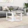 vidaXL Konferenční stolek bílý 58x58x40 cm materiál na bázi Náhled obrázku produktu 2