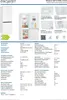 A collage showing a white refrigerator, its interior, and an energy label. Produktbild-Vorschau