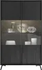 Moderne Design-Vitrine für Wohnzimmer, 2 Glastüren, Modell Produktbild-Vorschau 1
