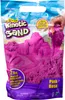 A bag of pink kinetic sand with a castle built from it. Voir les images du produit