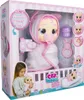 The image shows the Cry Babies Newborn Coney doll in its retail packaging, along with some of its accessories. A young girl is also depicted holding a similar doll. Anteprima dell’immagine prodotto