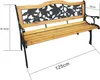 Akord Panca Da Giardino Rosa/Nera/Legno Naturale 125X52X76 Anteprima dell’immagine prodotto 12