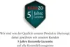 A marketing image featuring a logo and text about a 5-year warranty. Produktbild-Vorschau