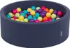 KiddyMoon Bällebad 90x30cm 200 Bälle ∅7cm Rund Bällepool Produktbild-Vorschau 1