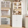Modern wit sideboard met LED-verlichting – minimalistisch Productafbeelding-voorbeeld 7