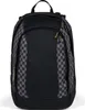 A black backpack with a checkered pattern on the sides. Anteprima dell’immagine prodotto