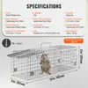 A product image with specifications and dimensions for a live animal trap. Produktbild-Vorschau