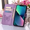 iPhone 15 Pro Max Hülle, Schmetterling Prägung Flip Leder Produktbild-Vorschau 5