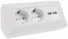 ChiliTec Steckdosenblock 2-fach + 2 USB für Küche Büro Weiß Produktbild-Vorschau 2