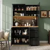 Armoire buffet Merax, meuble haut avec éclairage LED et Voir les images du produit 2