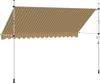 vidaXL Einziehbare Markise Handbetrieben 400 cm Orange/Weiß Produktbild-Vorschau 4