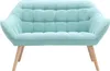 Sofa 2-Sitzer + Sessel - Stoff - Hellgrün - CASERTA Produktbild-Vorschau 4