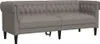 vidaXL Chesterfield-Sofa 3-Sitzer Taupe Stoff Produktbild-Vorschau 1