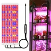 A collage showing a set of LED grow light panels and a shelf with plants under grow lights. Anteprima dell’immagine prodotto