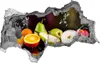 Selbstklebender Loch-3D-Aufkleber 95x73 cm Obst und Wasser Produktbild-Vorschau 1