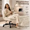 Drehstuhl Bürostuhl aus Samt, Schminkstuhl ohne Armlehnen, Produktbild-Vorschau 7