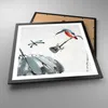 Gerahmtes Poster - Schwarzer Rahmen - Libelle Vogel Blume - Produktbild-Vorschau 3