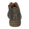 The back view of a green leather boot. Voir les images du produit