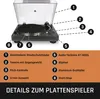 Lenco L-3808 Black - Gramofon z napędem bezpośrednim - Podgląd zdjęcia produktu 13
