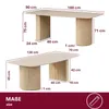 HOOZ Couchtisch & Esstisch Set Keramik Travertin-Optik – Produktbild-Vorschau 4