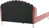BELIANI Polsterbett Rosa Samtstoff mit Lattenrost 180 x 200 Produktbild-Vorschau 6