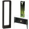 A product image showing a black outdoor lamp, its packaging, and a close-up of the LED light. Anteprima dell’immagine prodotto
