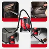 A collage of images showing a LEHMANN Haddo Industriestaubsauger being used in various cleaning scenarios, including a fireplace, outdoor furniture, and a floor. Anteprima dell’immagine prodotto