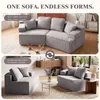 COMHOMA Sofa, 2-zits, 228 x 75 x 67 cm, modulaire Productafbeelding-voorbeeld 5