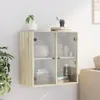 vidaXL Wandschrank mit Glastüren Sonoma-Eiche 68x37x68,5 cm Produktbild-Vorschau 3