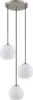 Lindby Hängelampe Jurian, Ø 32 cm, 3-flg., nickel/opal, Produktbild-Vorschau 1